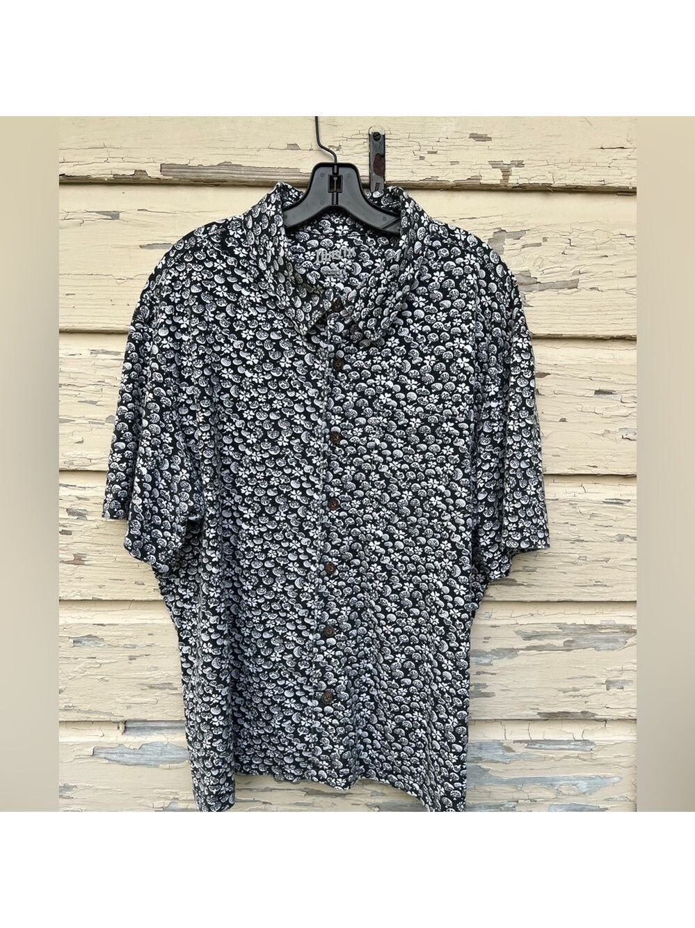 Daluth Men’s Un-Longtail Summer Mushrooms Vacation Festival Button-Down Shirt XL
